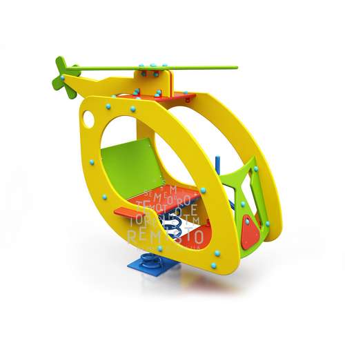 Детские качели на пружинке "Вертолет" на уличную площадку Детские качели на пружинке "Вертолет" на уличную площадку