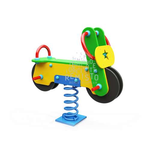 Уличные детские качели на пружинке "Мотоцикл" на площадку Уличные детские качели на пружинке "Мотоцикл" на площадку