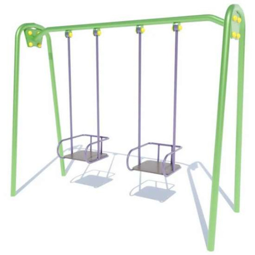 Качели двойные на жёстких ручках большие - качели дворовые