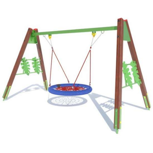 Качель Гнездо аиста на канатах с каркасом детская во двор