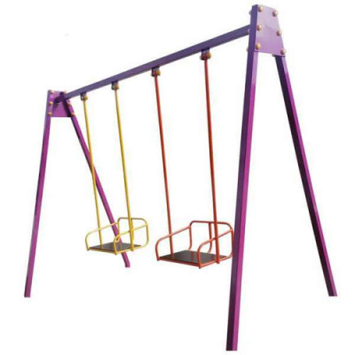 Детские уличные качели двухместные металические