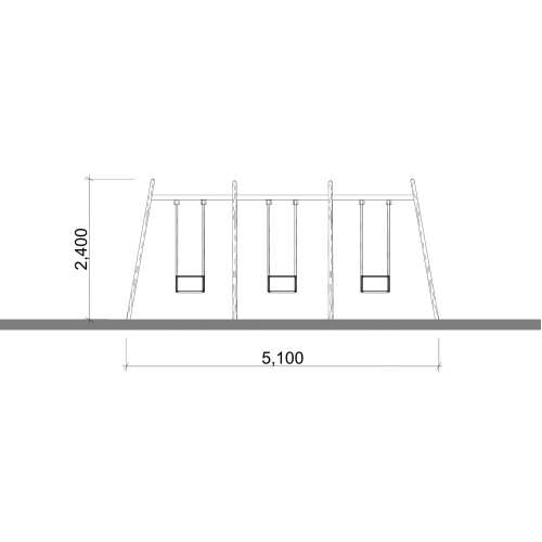 Детские уличные качели тройные СГ-008 ✅ хорошие характеристики Детские уличные качели тройные СГ-008 ✅ хорошие характеристики