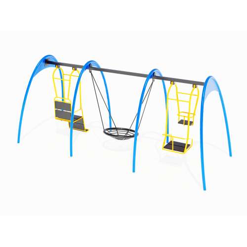 Дитячі вуличні гойдалки потрійні універсальні СГ-013 купити за ціною 67 895 грн. Дитячі вуличні гойдалки потрійні універсальні СГ-013 купити за ціною 67 895 грн.