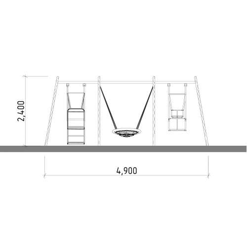 Дитячі вуличні гойдалки потрійні універсальні СГ-013 купити за ціною 67 895 грн. Дитячі вуличні гойдалки потрійні універсальні СГ-013 купити за ціною 67 895 грн.