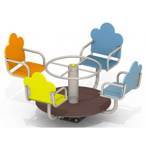 Карусель игровая металлическая 4 места Детская, прочная Карусель игровая металлическая 4 места Детская, прочная