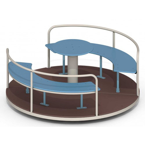 Детская карусель круглая с рулём и высокой спинкой К51 Детская карусель круглая с рулём и высокой спинкой К51