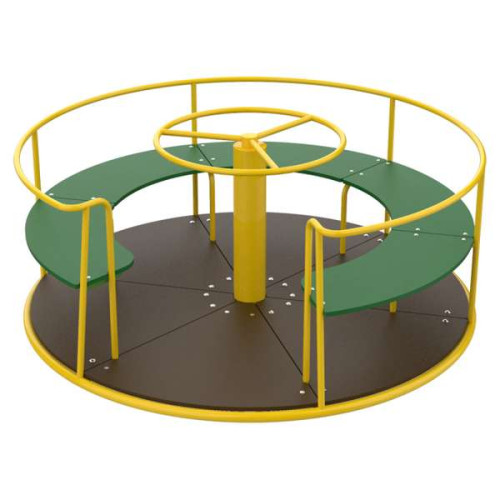 Карусель детская металлическая на площадку Circle с рулем ✅ хорошие характеристики Карусель детская металлическая на площадку Circle с рулем ✅ хорошие характеристики