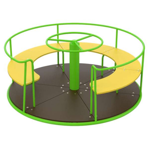 Карусель детская металлическая на площадку Circle с рулем