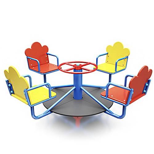 Детская карусель 4 сиденья с рулем Детская карусель 4 сиденья с рулем