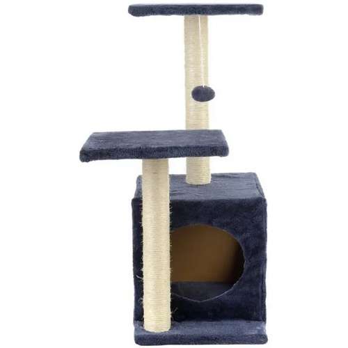 Кошачья когтеточка-домик синяя