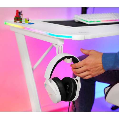 Стіл геймерський білий Trust GXT 709W LUMINUS 120х74см RGB підсвітка купити за ціною 7 999 грн. Стіл геймерський білий Trust GXT 709W LUMINUS 120х74см RGB підсвітка купити за ціною 7 999 грн.