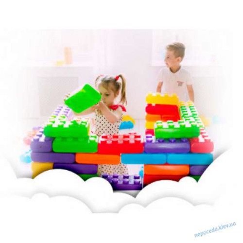 Дитячий будівельний конструктор з гігантськими 40 шт кубіками