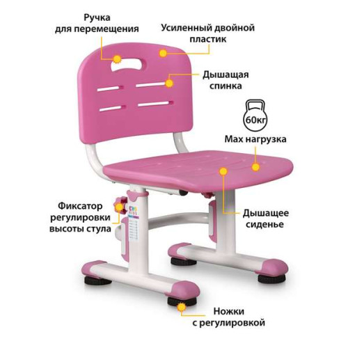 Детский стульчик Evo-kids EVO-301 PN регулируемый ✅ хорошие характеристики Детский стульчик Evo-kids EVO-301 PN регулируемый ✅ хорошие характеристики