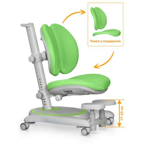 Детское кресло Ortoback Duo Base с регулируемой двойной спинкой и подставкой для ног