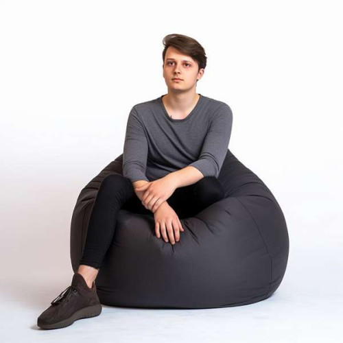 Кресло мешок цвет черный размер 90см оксфорд большое