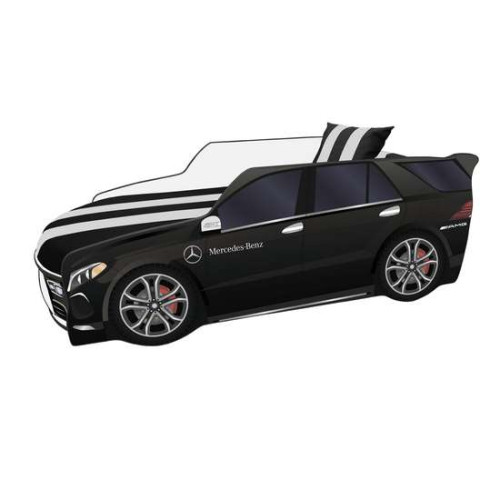 Кроватка машинка с матрасом серии Премиум черная Кроватка машинка с матрасом серии Премиум черная