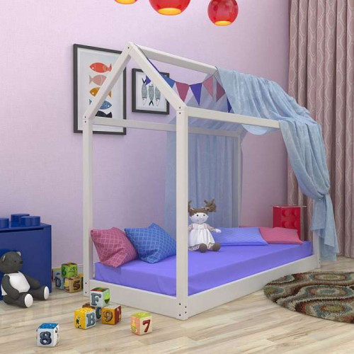 Кровать домик белая 80х190 детская