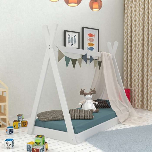 Детская кровать-домик Вигвам Белая 80х160 см