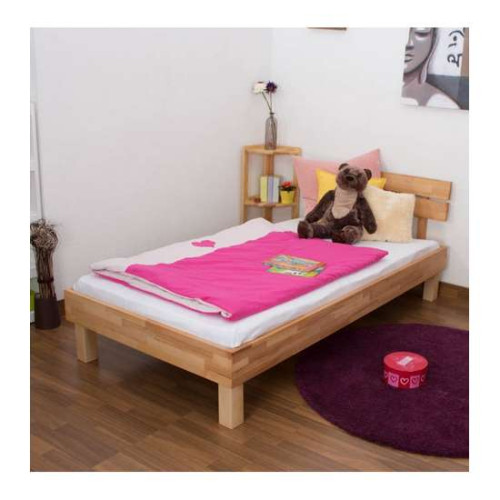 Буковая деревянная кровать на ножках с изголовьем 90 х190(200)см