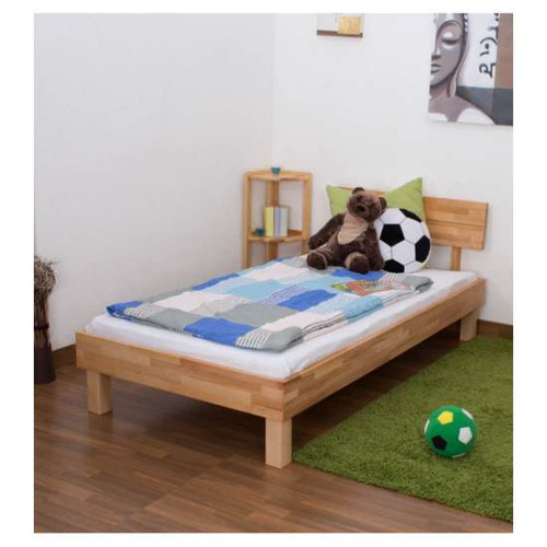 Деревянная детская односпальная кровать 90*190см на ножках с изголовьем