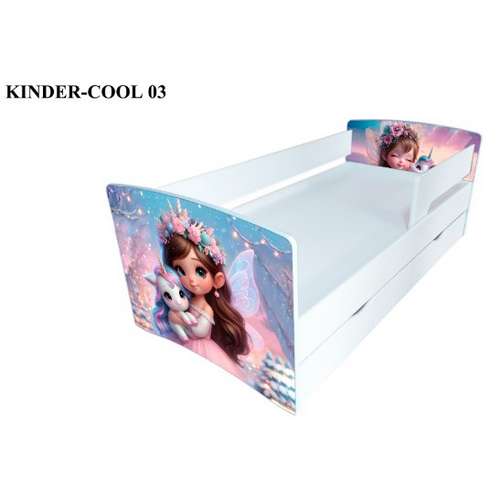 Кровать детская Kinder-Cool с выдвижным ящиком Фея с единорожкой