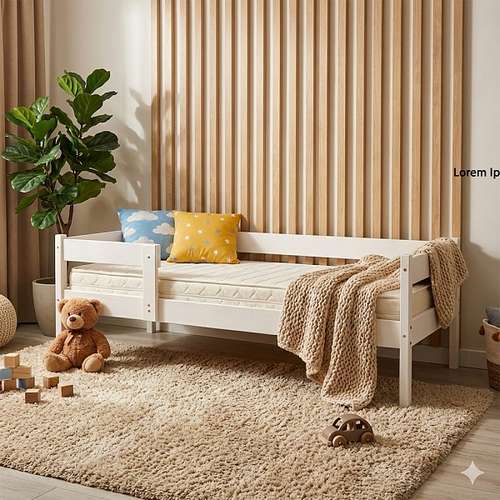 Детская кроватка из натурального дерева 80х200 белая
