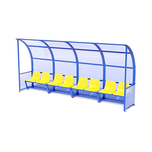 Скамья для запасных на 8 мест с навесом на спортивный стадион