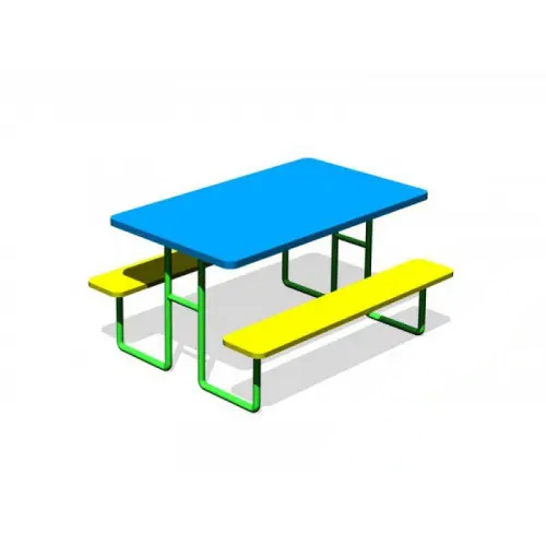 Столик с лавочками "Патриот" уличный 125х125см Столик с лавочками "Патриот" уличный 125х125см