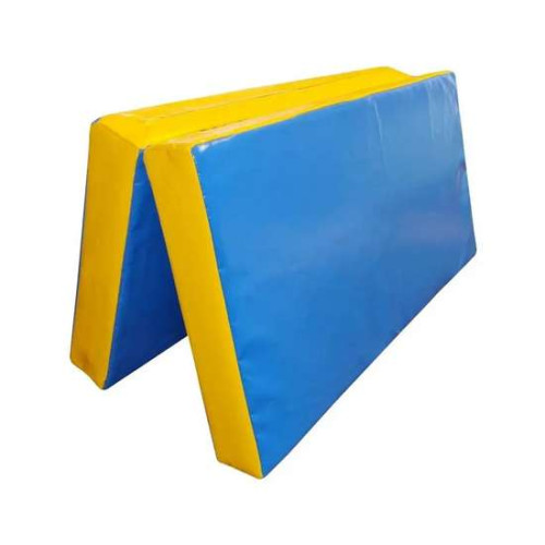 Мат дитячий спортивний в 2 складання 200х200х10 см з пінополіуретан ПВХ різнокольоровий