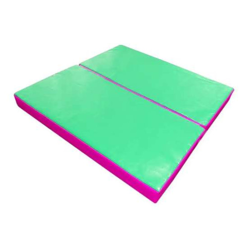 Дитячий складаний спортивний мат подвійний 200х100х10 см пінополіуретан ПВХ різнокольоровий