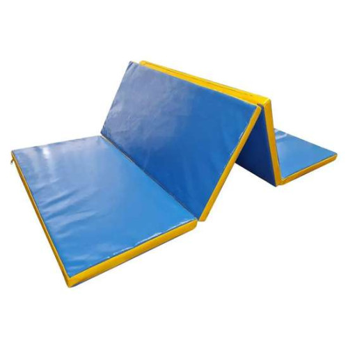 Дитячий мат в 4 складання спортивний 200х100х5 см пінополіуретан ПВХ різнокольоровий