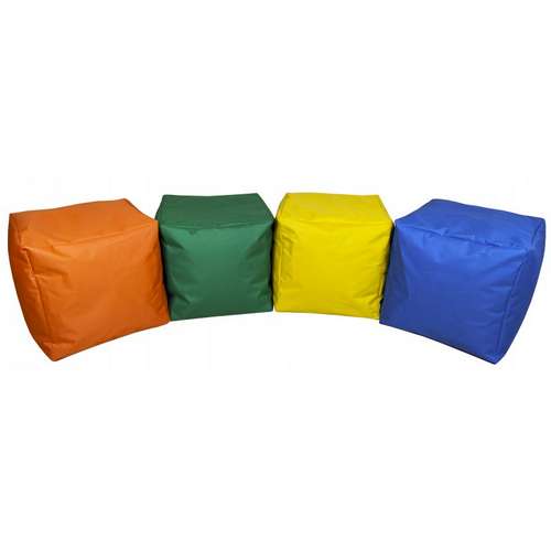 Детский бескаркасный пуфик Кубик