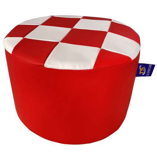 Пуфик каркасный круглый Шахматка d-40 см ✅ хорошие характеристики Пуфик каркасный круглый Шахматка d-40 см ✅ хорошие характеристики
