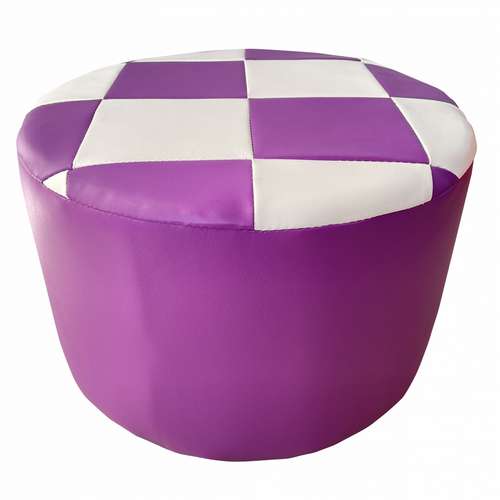 Пуфик каркасный круглый Шахматка d-40 см