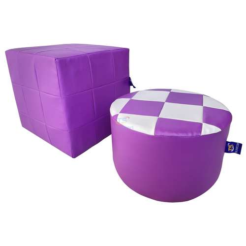 Комплект каркасных пуфов Токио и Шахматка 30х30 см