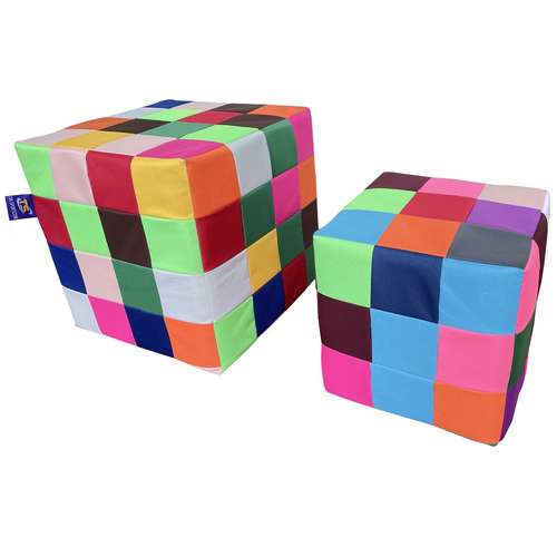 Пуф каркасный Мозаика Велюр 40х38х38 см