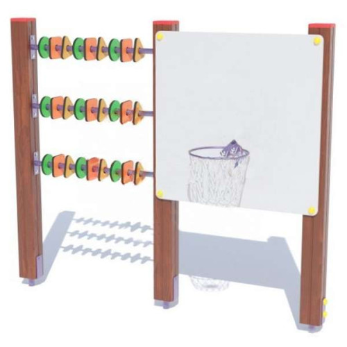 Интерактивная игровая панель с баскетбольным кольцом на площадку