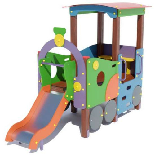 Паровозик з гіркою - обладнання для дитячого майданчика