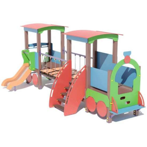Дитячий ігровий комплекс "Паровозик з вагончиком" на дитячий майданчик