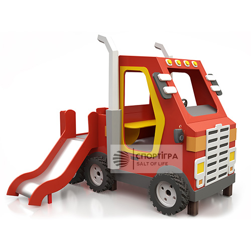 Ігровий елемент вуличний “Автомобіль з гіркою” на дитячий майданчик