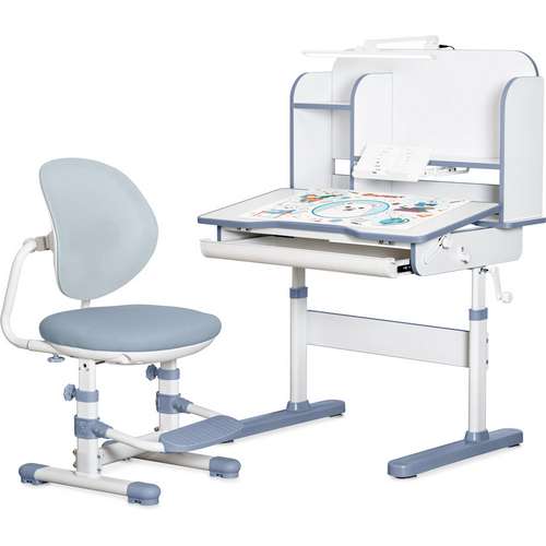 Дитячий комплект парта і крісло Nemo Dark Blue з надбудовою