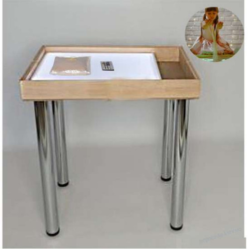 Световой стол песочница из ДСП 90х50 с отсеком для игрушек и цветной подсветкой