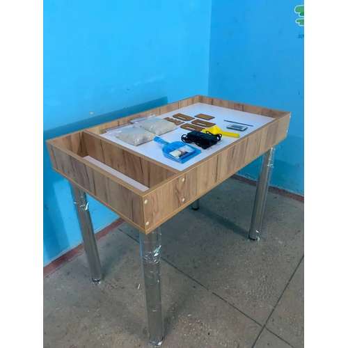 Световой песочный стол 1000х600мм на хромированных ножках и песок 1кг в подарок