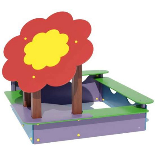 Пісочниця дитяча з тіньовим навісом "Квітка" Пісочниця дитяча з тіньовим навісом "Квітка"