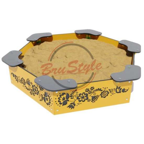 Дитяча вулична шестикутна пісочниця