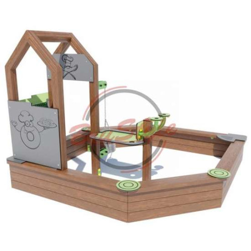 Дитяча вулична пісочниця шестикутна “Маленький кулінар”