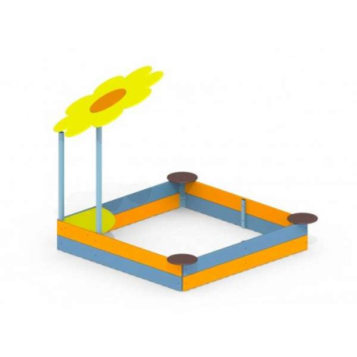 Дитяча пісочниця велика Квіточка з тіньком для ігрового майданчика