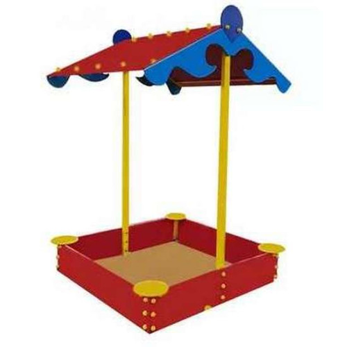 Игровая детская уличная песочница Козырек с крышей и сиденьями