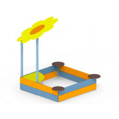 Детская игровая песочница Ромашка с теньком на площадку