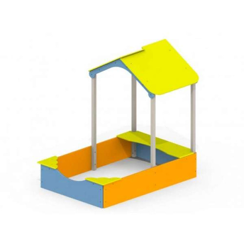 Дитяча ігрова пісочниця з навісом зі столиком та сидіннями для ігрового майданчика Дитяча ігрова пісочниця з навісом зі столиком та сидіннями для ігрового майданчика